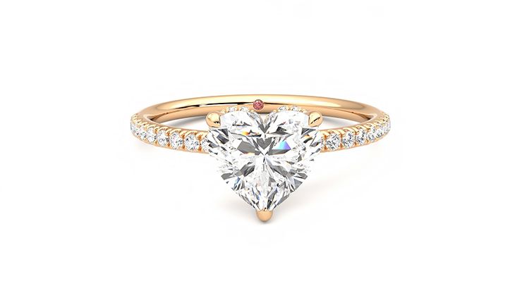 Taylor & Hart Thyme Heart Engagement Ring 360 degree image 1