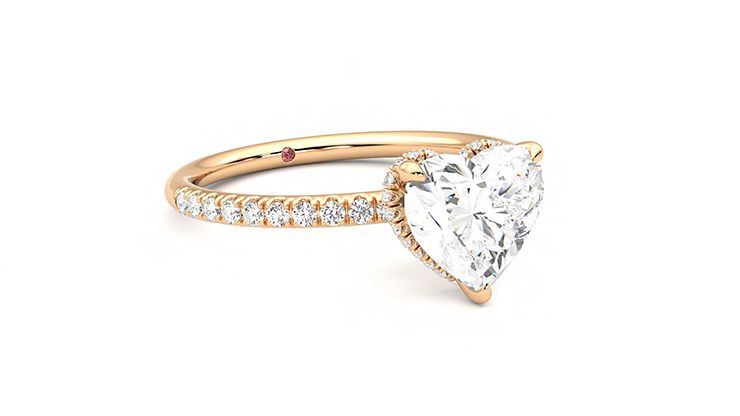 Taylor & Hart Thyme Heart Engagement Ring 360 degree image 5