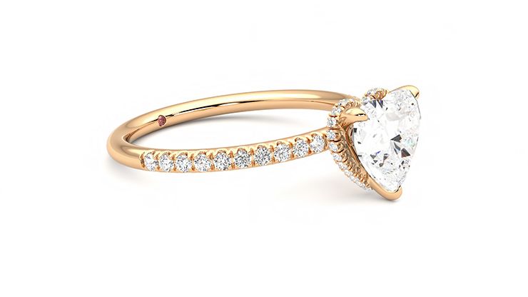Taylor & Hart Thyme Heart Engagement Ring 360 degree image 7