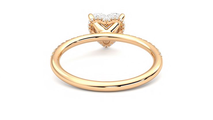 Taylor & Hart Thyme Heart Engagement Ring 360 degree image 15