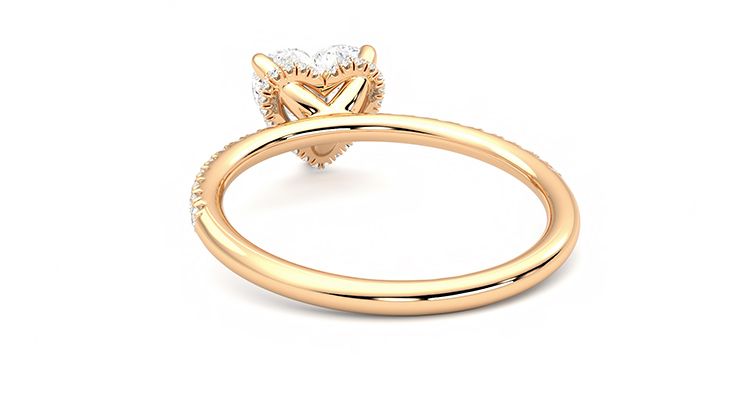 Taylor & Hart Thyme Heart Engagement Ring 360 degree image 16