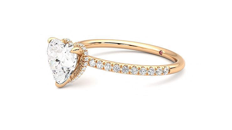 Taylor & Hart Thyme Heart Engagement Ring 360 degree image 23