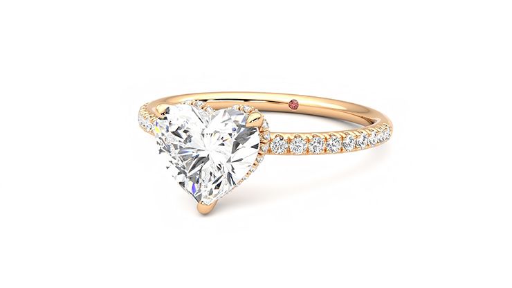 Taylor & Hart Thyme Heart Engagement Ring 360 degree image 26