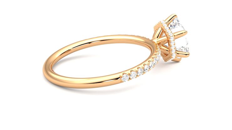 Taylor & Hart Thyme Hexagonal Engagement Ring 360 degree image 11