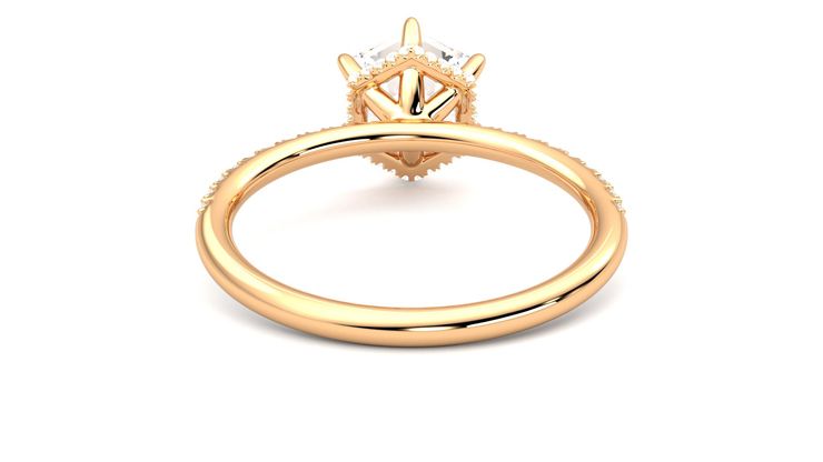 Taylor & Hart Thyme Hexagonal Engagement Ring 360 degree image 15