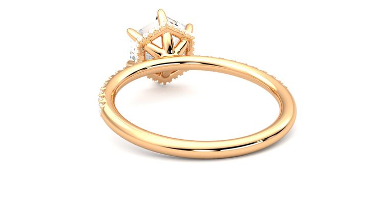 Taylor & Hart Thyme Hexagonal Engagement Ring 360 degree image 16