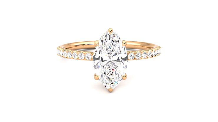 Taylor & Hart Thyme Marquise Engagement Ring 360 degree image 1