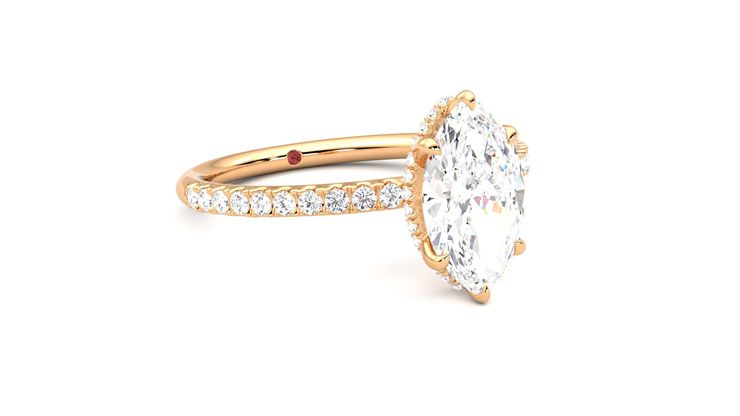 Taylor & Hart Thyme Marquise Engagement Ring 360 degree image 5