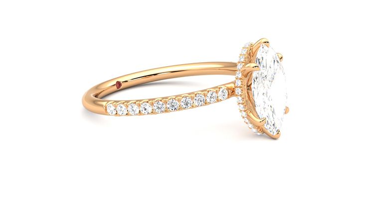 Taylor & Hart Thyme Marquise Engagement Ring 360 degree image 7
