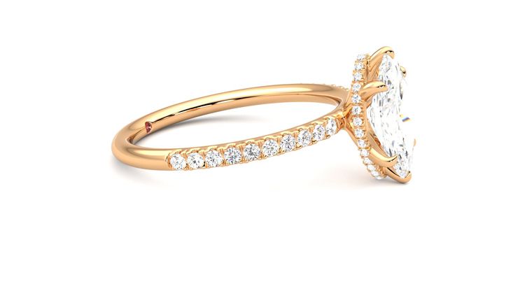 Taylor & Hart Thyme Marquise Engagement Ring 360 degree image 8