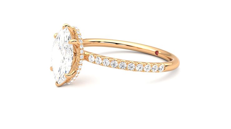 Taylor & Hart Thyme Marquise Engagement Ring 360 degree image 23