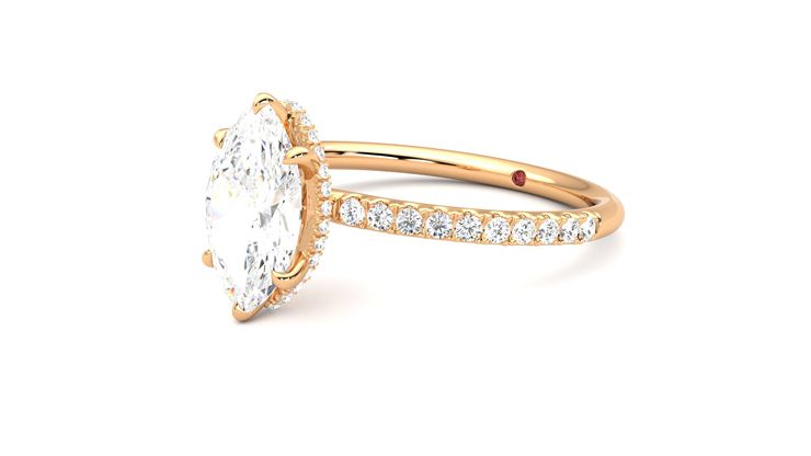 Taylor & Hart Thyme Marquise Engagement Ring 360 degree image 24