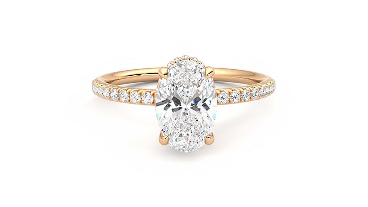 Taylor & Hart Thyme Oval Engagement Ring 360 degree image 1