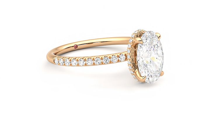 Taylor & Hart Thyme Oval Engagement Ring 360 degree image 6