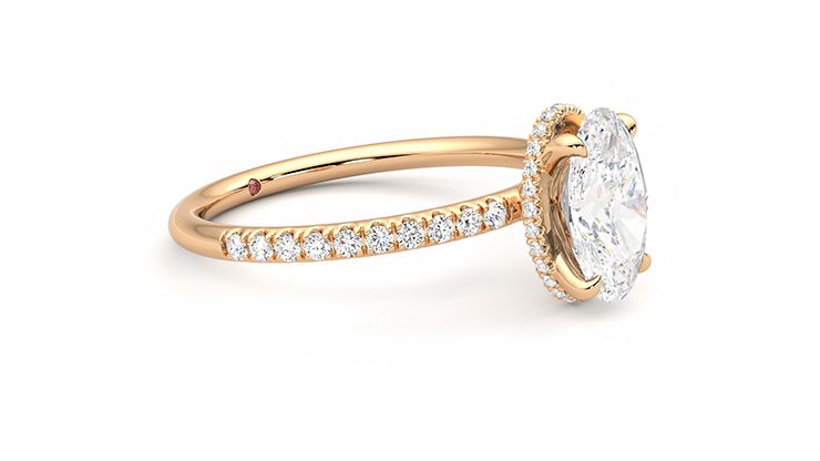 Taylor & Hart Thyme Oval Engagement Ring 360 degree image 7