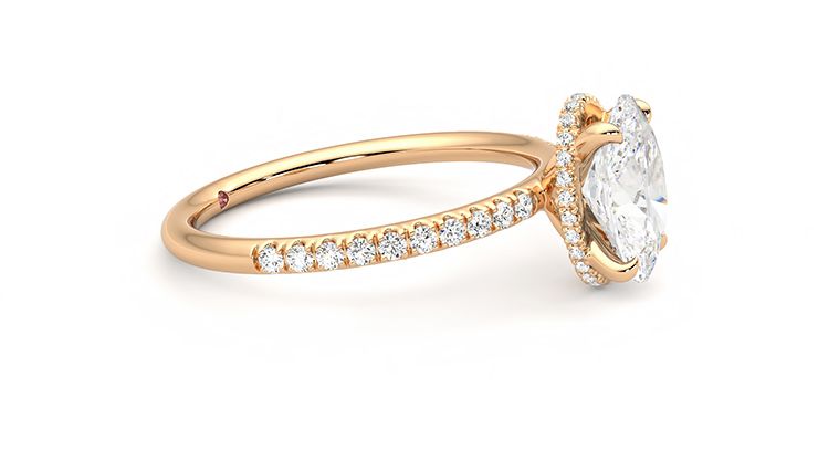 Taylor & Hart Thyme Oval Engagement Ring 360 degree image 8
