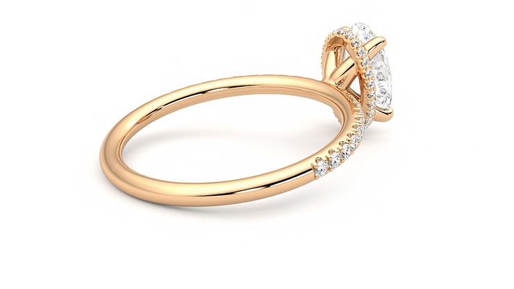 Taylor & Hart Thyme Oval Engagement Ring 360 degree image 12