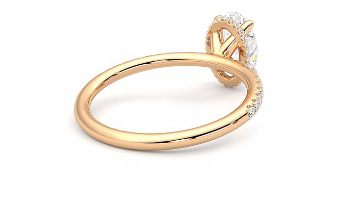 Taylor & Hart Thyme Oval Engagement Ring 360 degree image 13
