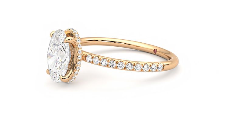 Taylor & Hart Thyme Oval Engagement Ring 360 degree image 23