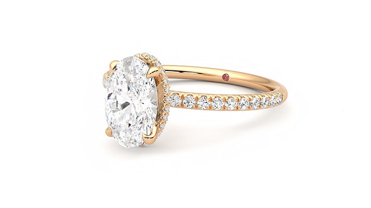 Taylor & Hart Thyme Oval Engagement Ring 360 degree image 25