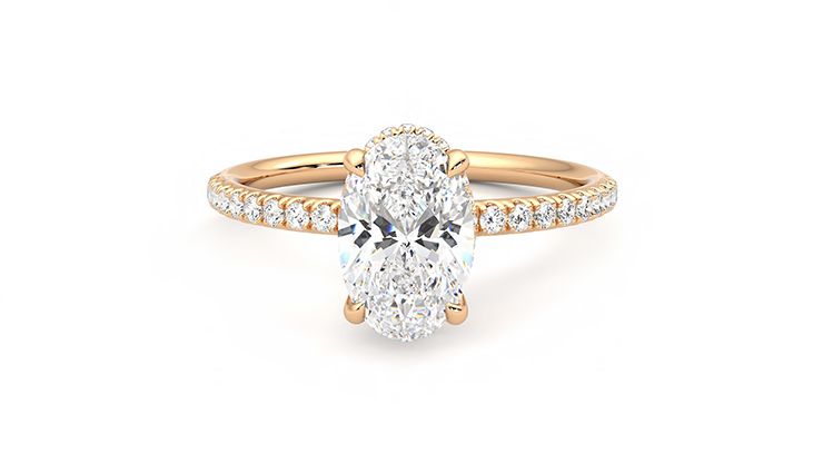 Taylor & Hart Thyme Oval Engagement Ring 360 degree image 29