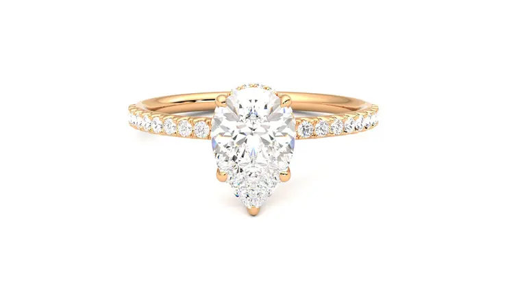 Taylor & Hart Thyme Pear Engagement Ring 360 detail 01