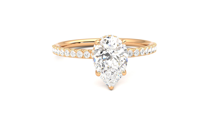 Taylor & Hart Thyme Pear Engagement Ring 360 degree image 2
