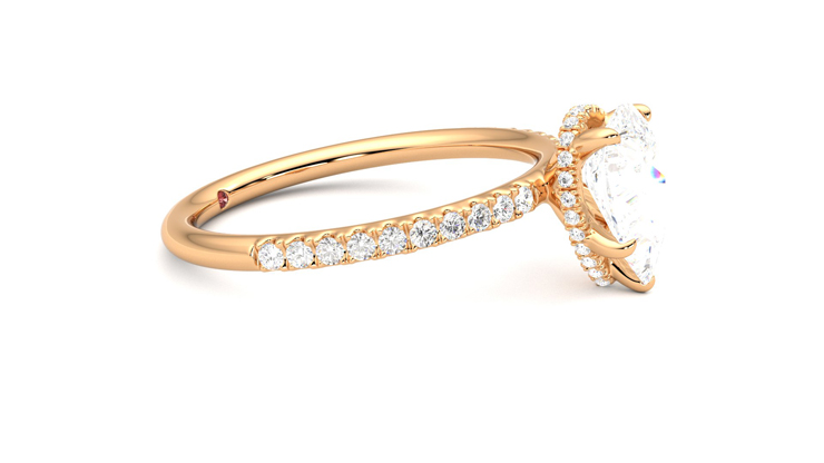 Taylor & Hart Thyme Pear Engagement Ring 360 degree image 8