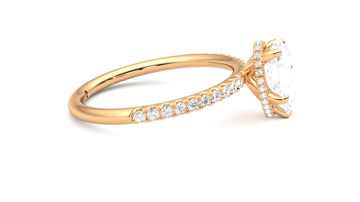 Taylor & Hart Thyme Pear Engagement Ring 360 degree image 9