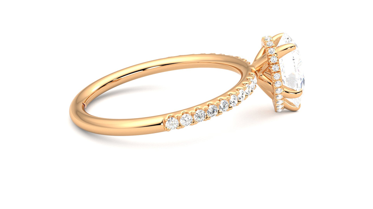 Taylor & Hart Thyme Pear Engagement Ring 360 degree image 10