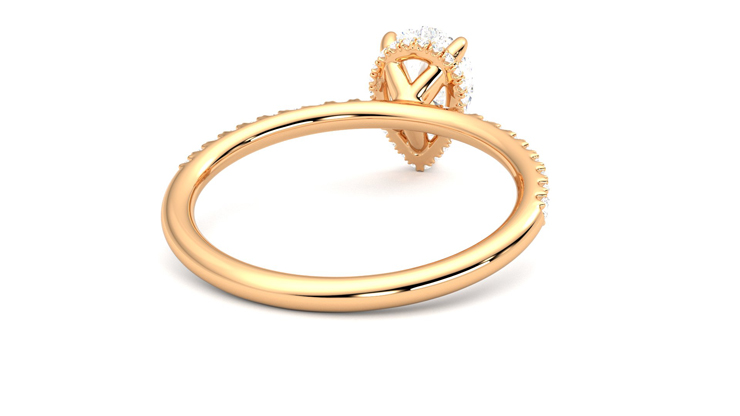 Taylor & Hart Thyme Pear Engagement Ring 360 degree image 14