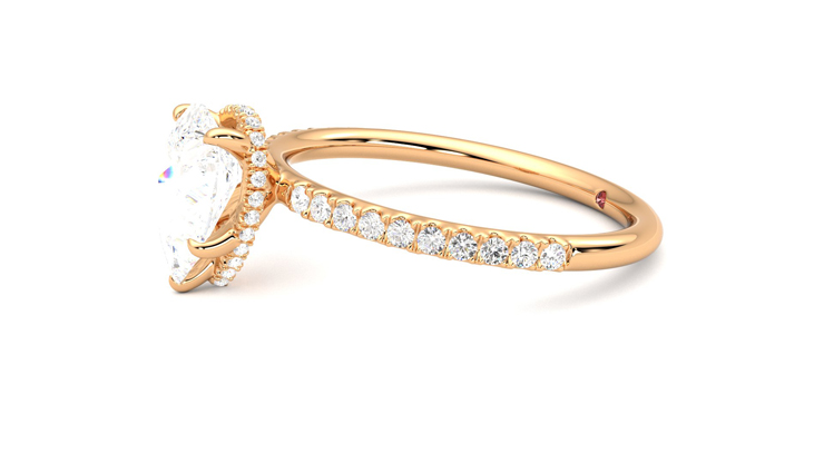 Taylor & Hart Thyme Pear Engagement Ring 360 degree image 22