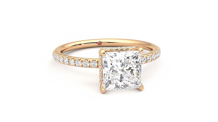Taylor & Hart Thyme Princess Engagement Ring 360 degree image 3