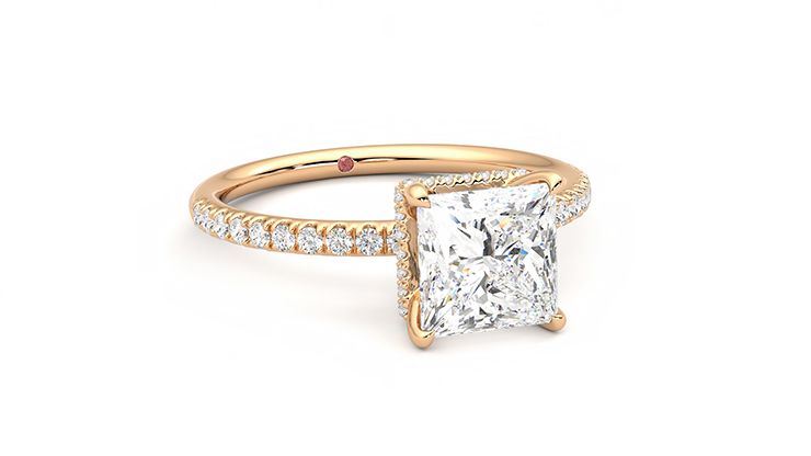 Taylor & Hart Thyme Princess Engagement Ring 360 degree image 4