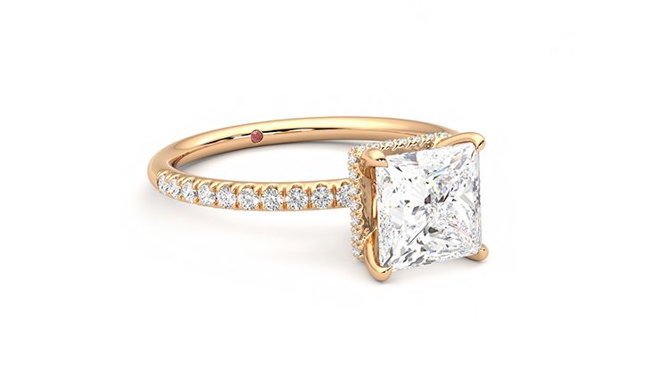 Taylor & Hart Thyme Princess Engagement Ring 360 degree image 5