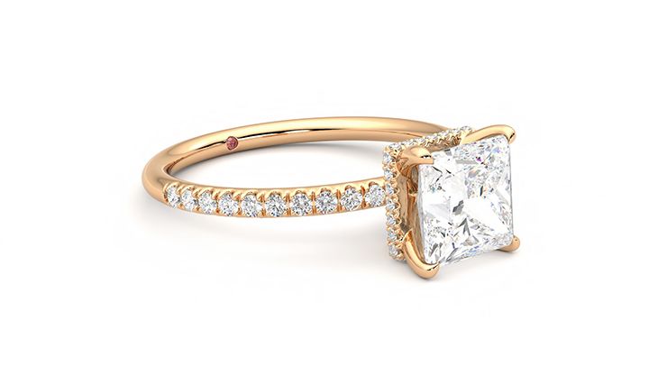 Taylor & Hart Thyme Princess Engagement Ring 360 degree image 6