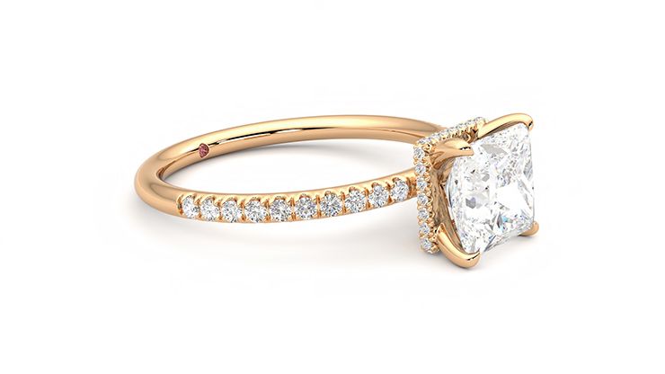Taylor & Hart Thyme Princess Engagement Ring 360 degree image 7