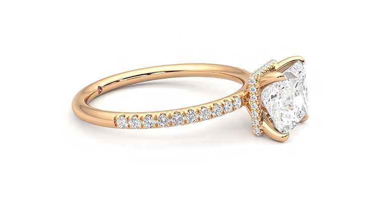 Taylor & Hart Thyme Princess Engagement Ring 360 degree image 8