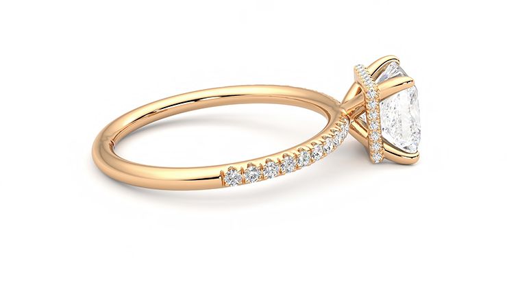 Taylor & Hart Thyme Princess Engagement Ring 360 degree image 10