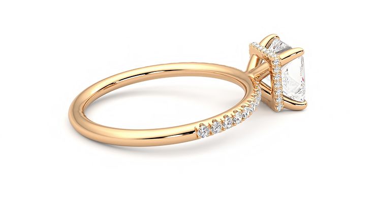 Taylor & Hart Thyme Princess Engagement Ring 360 degree image 11