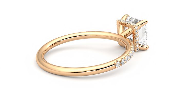 Taylor & Hart Thyme Princess Engagement Ring 360 degree image 12