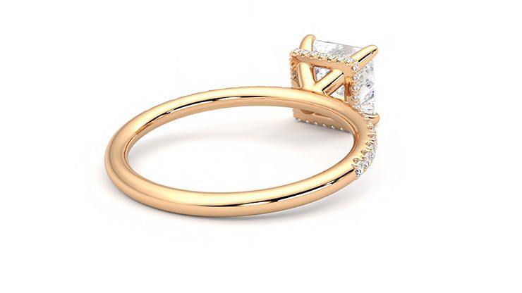 Taylor & Hart Thyme Princess Engagement Ring 360 degree image 13