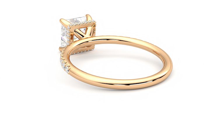 Taylor & Hart Thyme Princess Engagement Ring 360 degree image 17