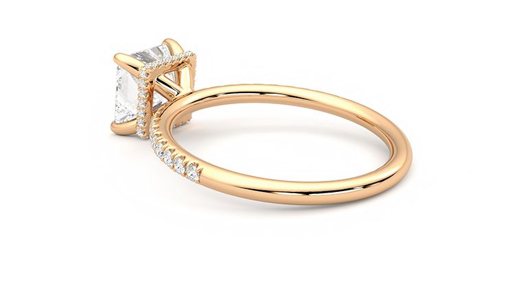 Taylor & Hart Thyme Princess Engagement Ring 360 degree image 18