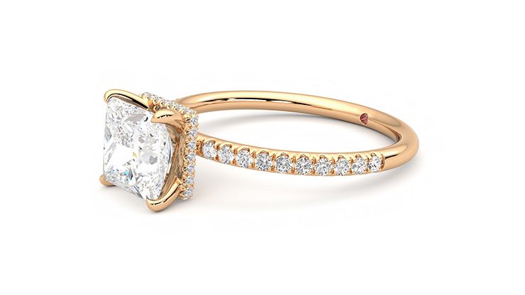 Taylor & Hart Thyme Princess Engagement Ring 360 degree image 23