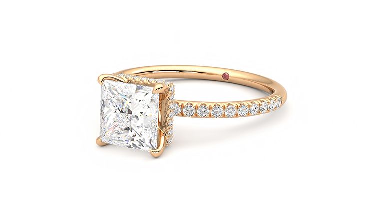 Taylor & Hart Thyme Princess Engagement Ring 360 degree image 25