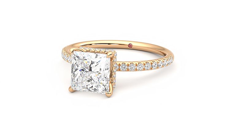 Taylor & Hart Thyme Princess Engagement Ring 360 degree image 26