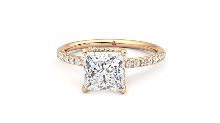 Taylor & Hart Thyme Princess Engagement Ring 360 degree image 28