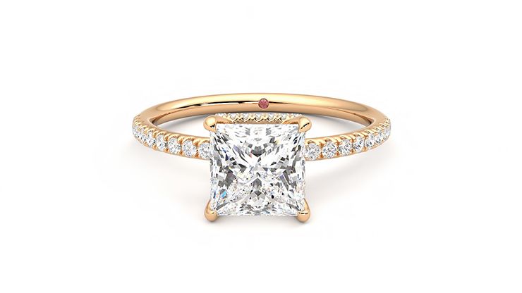 Taylor & Hart Thyme Princess Engagement Ring 360 degree image 29