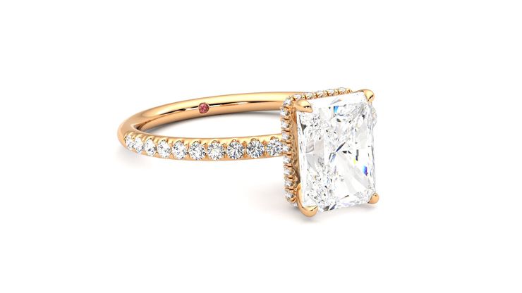 Taylor & Hart Thyme Radiant Engagement Ring 360 degree image 3
